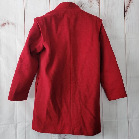 Vintage Bromleigh 100% Wool Red w/ red lining Union Made USA Women’s M Long Coat - Picture 2 of 8